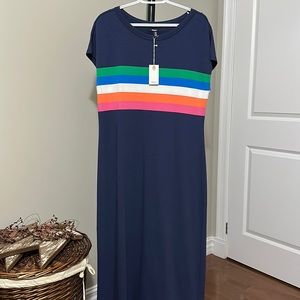 Sz L🇨🇦⭐️NWT Hatley Rainbow Stripe Summer Maxi